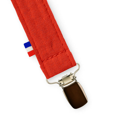 Attache tétine en coton bio - Charlotte