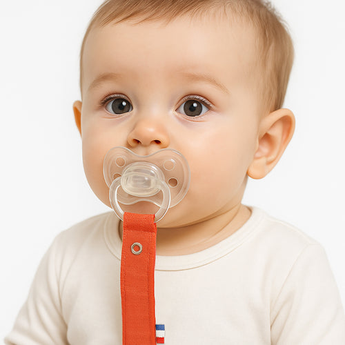 Attache tétine en coton bio - Charlotte